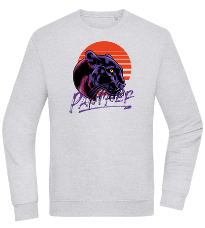 Retro Panther Design - Comfort Essential Unisex Sweater_ORION GREY II_front