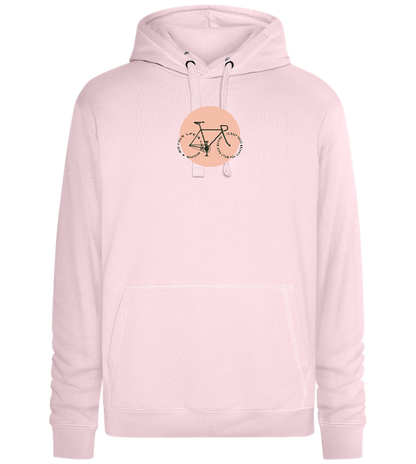 Bicycle Life Keep Moving Design - Premium unisex hoodie_LIGHT PEACH ROSE_front