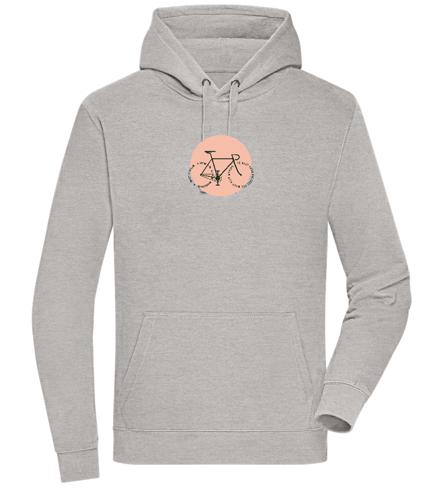 Bicycle Life Keep Moving Design - Premium unisex hoodie_ORION GREY II_front