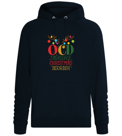 OCD Obsessive Christmas Disorder Design - Comfort unisex hoodie_BLACK_front