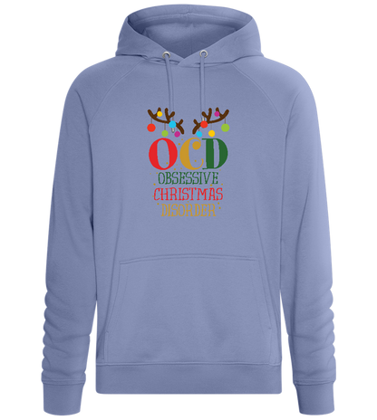 OCD Obsessive Christmas Disorder Design - Comfort unisex hoodie_BLUE_front