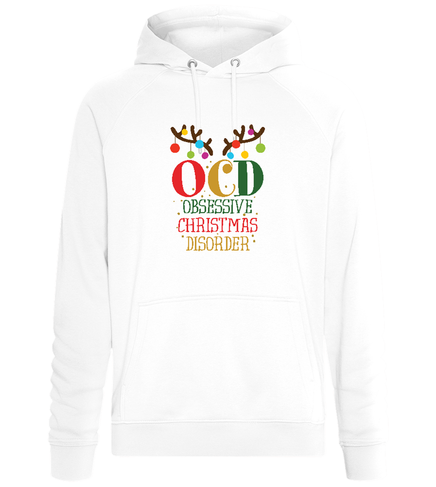 OCD Obsessive Christmas Disorder Design - Comfort unisex hoodie_WHITE_front