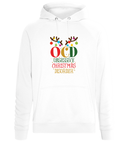 OCD Obsessive Christmas Disorder Design - Comfort unisex hoodie_WHITE_front