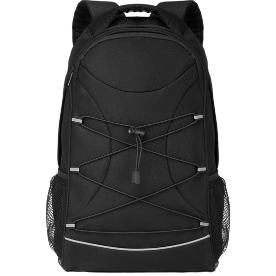 Backpack with Reflective Panel_BLACK_front