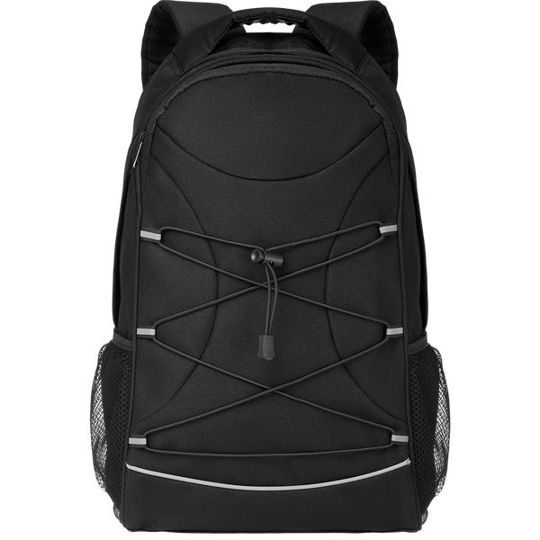 Backpack with Reflective Panel_BLACK_front