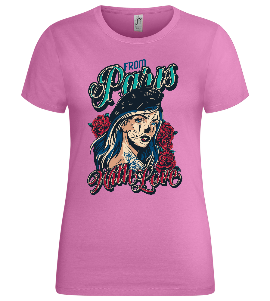 Romance in Paris Design - Premium women's t-shirt_PINK ORCHID_front