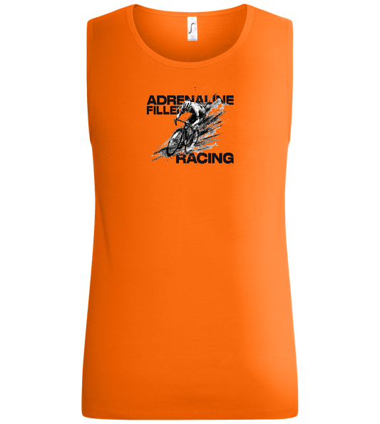 Adrenaline Filled Racing Design - Basic men's tank top_ORANGE_front