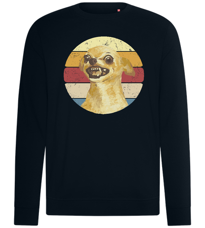 Crazy Chihuahua Design - Comfort unisex sweater_BLACK_front