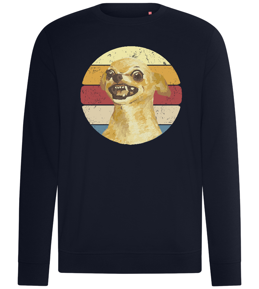 Crazy Chihuahua Design - Comfort unisex sweater_FRENCH NAVY_front