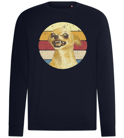 Crazy Chihuahua Design - Comfort unisex sweater_FRENCH NAVY_front