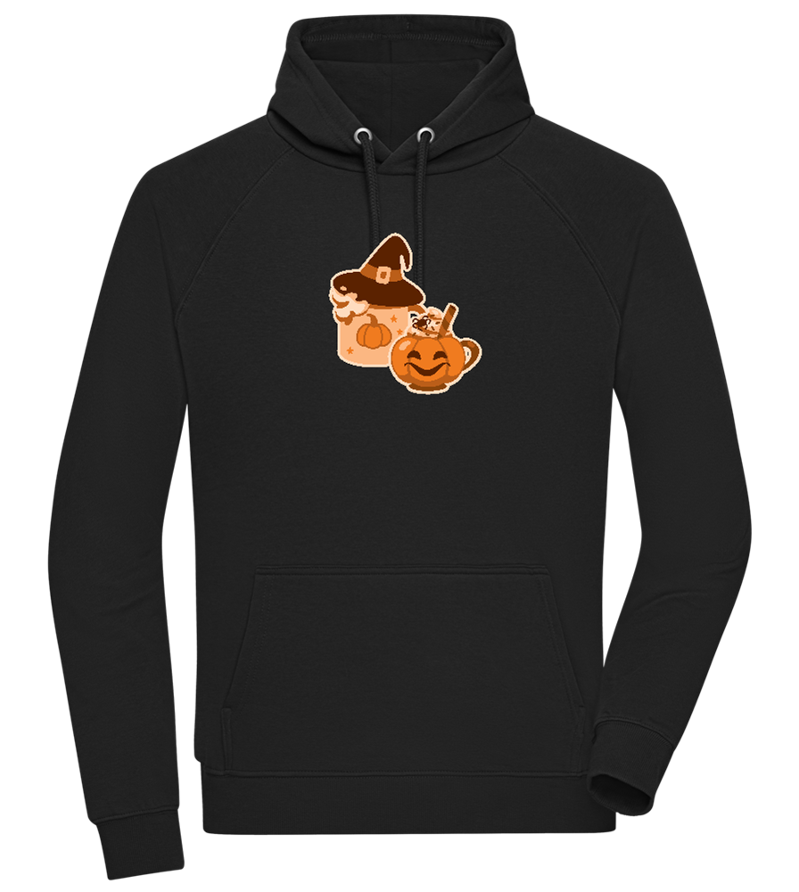 Spooky Pumpkin Spice Design - Comfort unisex hoodie_BLACK_front