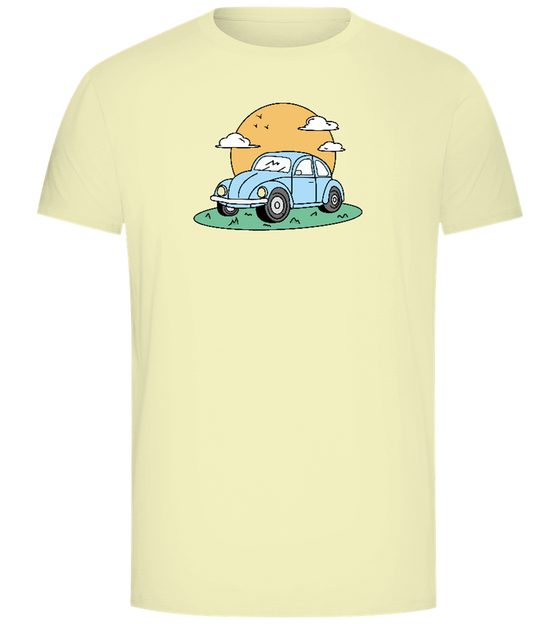 Blue Car Design - Comfort Unisex T-Shirt_AMARELO CLARO_front
