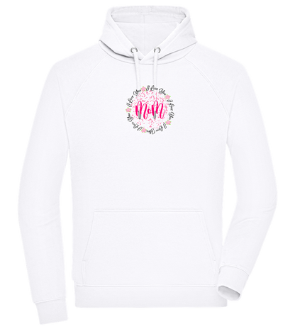 I Love You Mom Design - Comfort unisex hoodie_WHITE_front