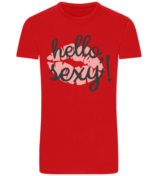 Hello Sexy Kiss Design - Basic Unisex T-Shirt_RED_front