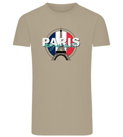 City of Light Design - Comfort men's fitted t-shirt_KHAKI_front