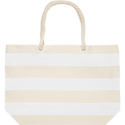 Striped Cotton Beach Bag_WHITE_front