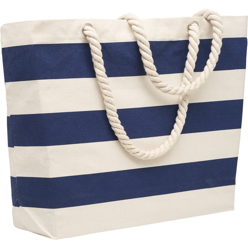 Striped Cotton Beach Bag_BLUE_DETAILEDIMAGE_front_1