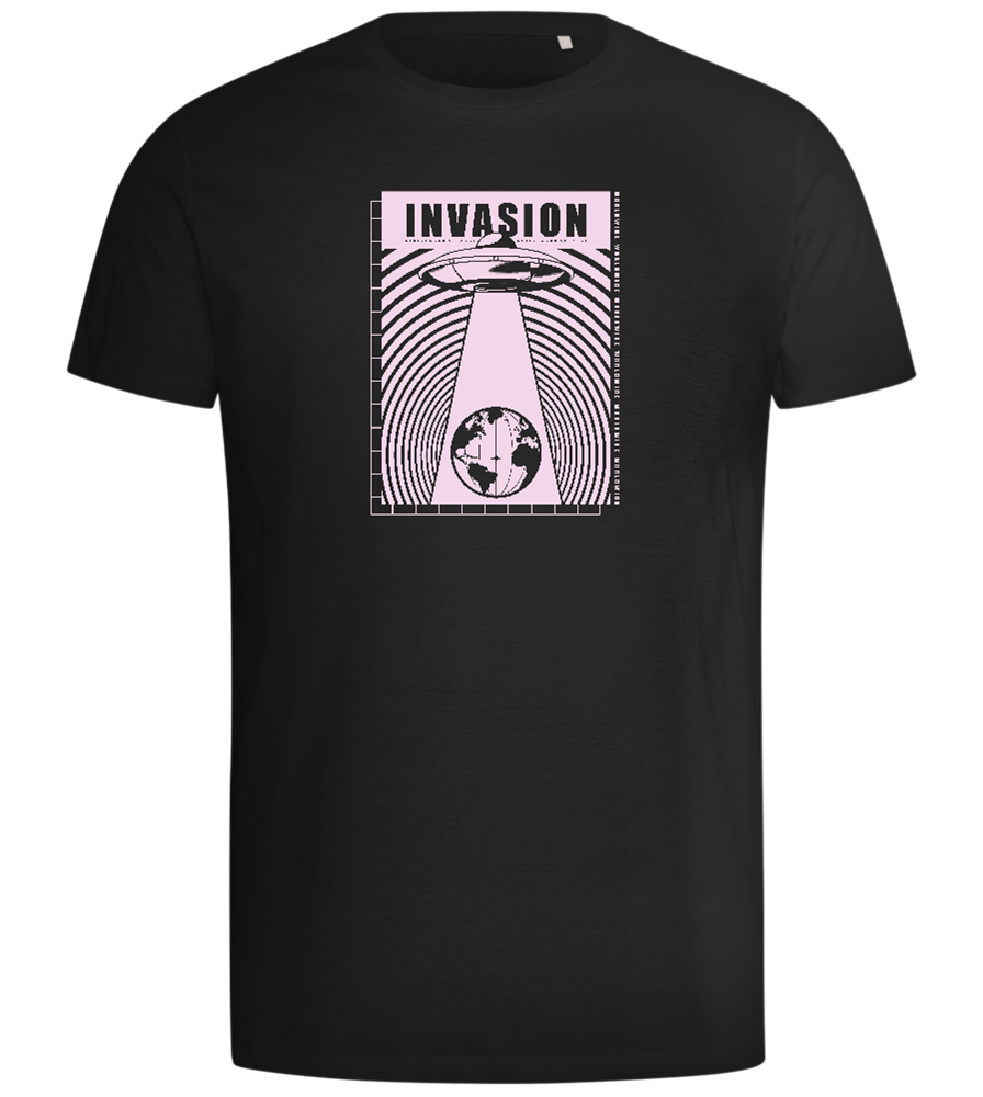 Invasion Ufo Design - Comfort men's t-shirt_DEEP BLACK_front