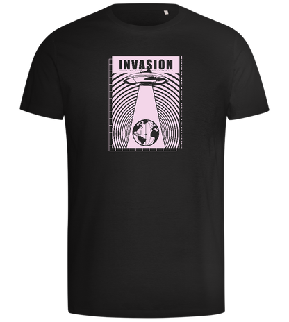 Invasion Ufo Design - Comfort men's t-shirt_DEEP BLACK_front