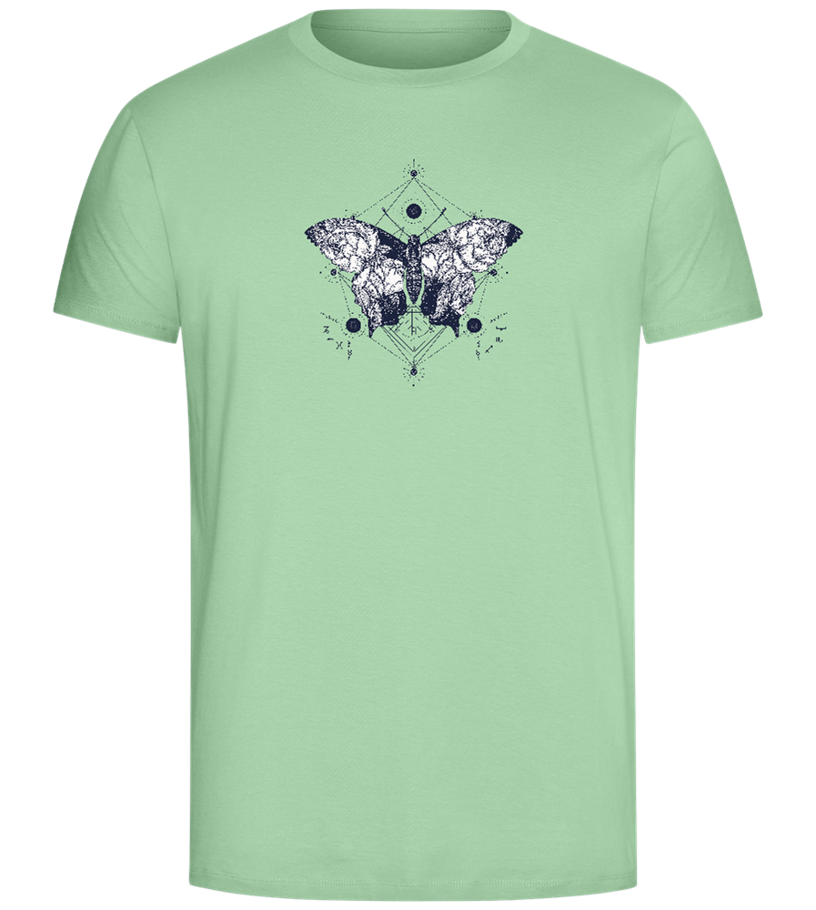 Flowery Butterfly Design - Comfort Unisex T-Shirt_ICE GREEN_front