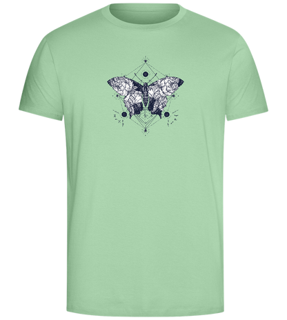 Flowery Butterfly Design - Comfort Unisex T-Shirt_ICE GREEN_front