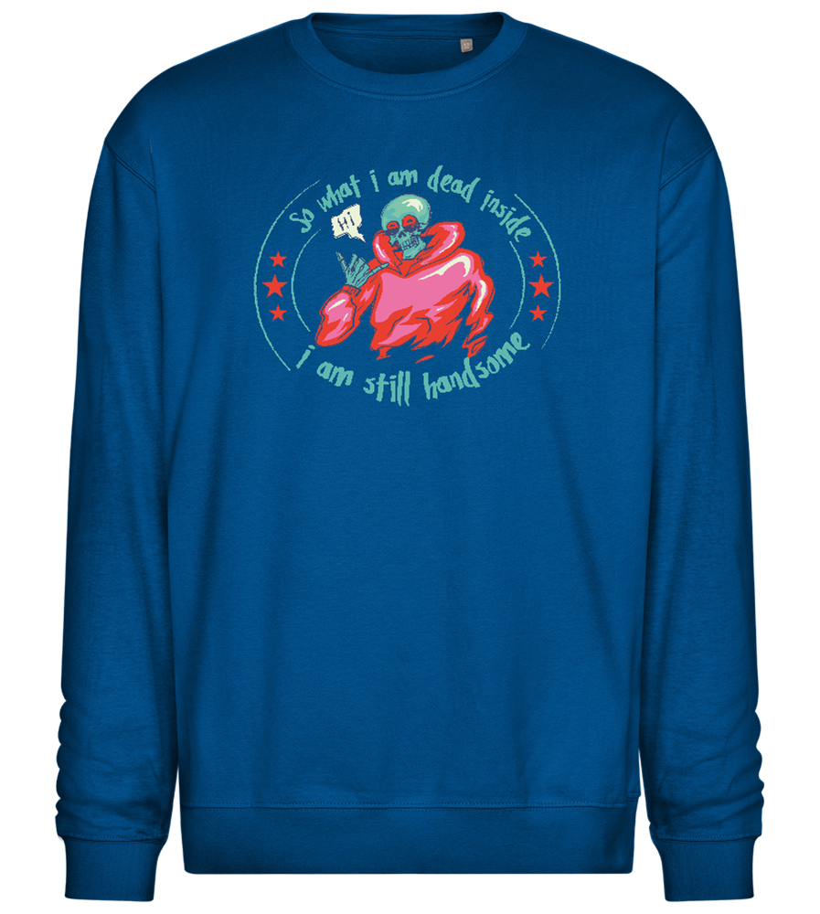 Still Handsome Design - Comfort Essential Unisex Sweater_ROYAL_front