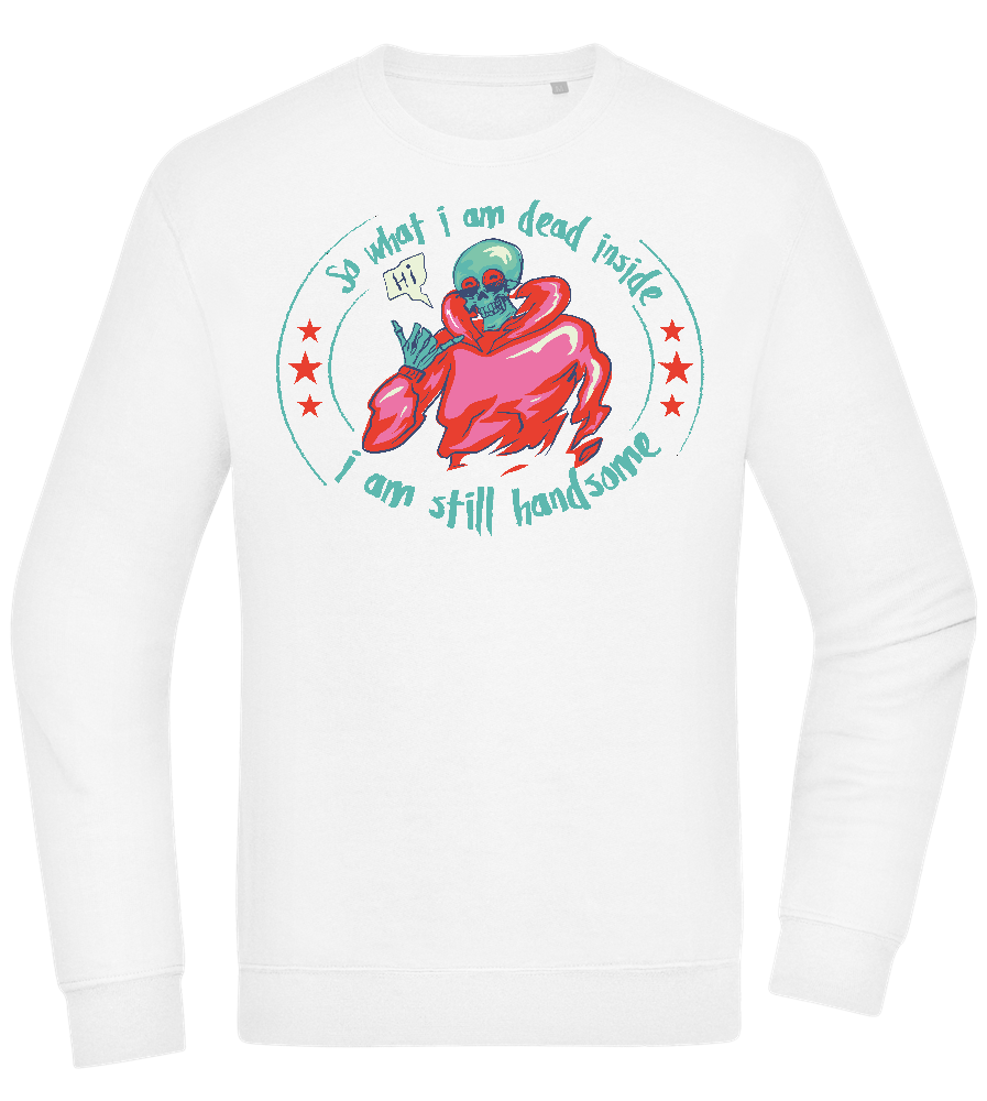 Still Handsome Design - Comfort Essential Unisex Sweater_WHITE_front