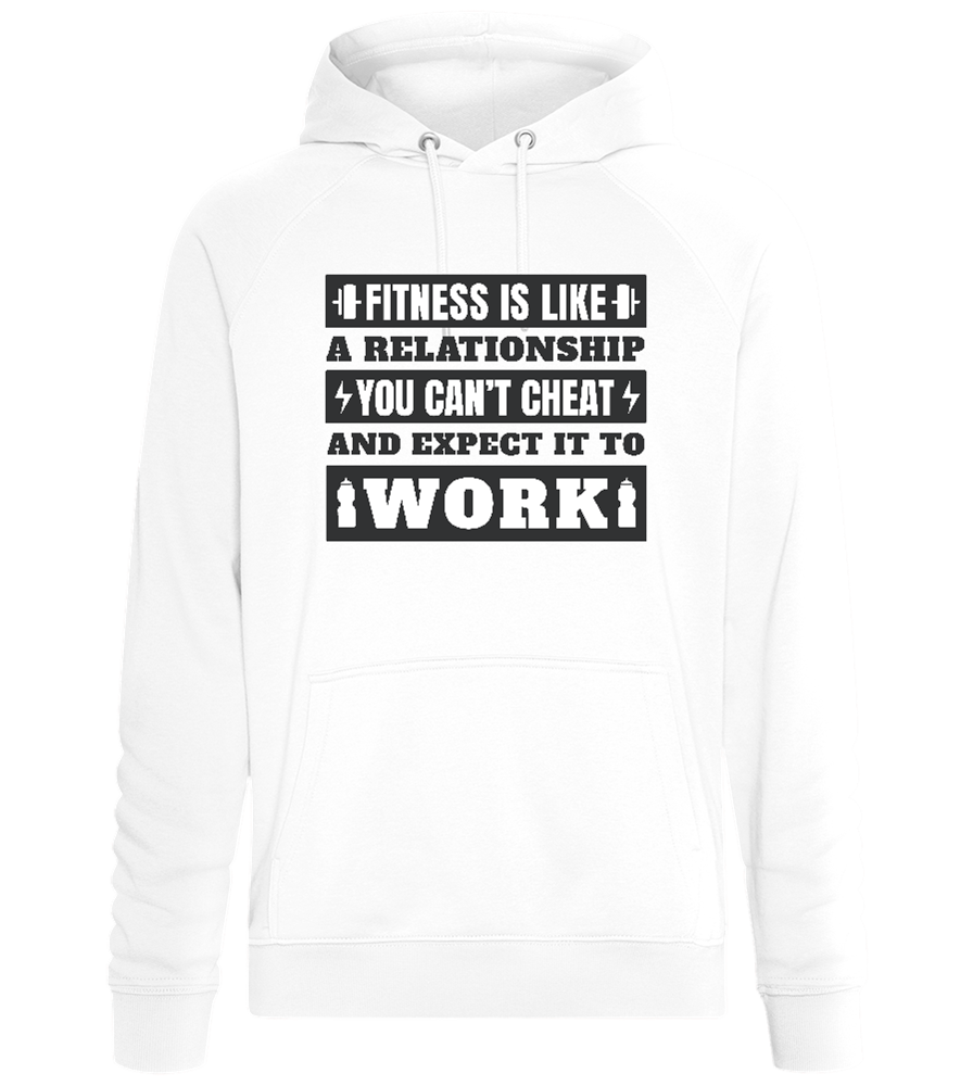 No Cheat Gains Design - Comfort unisex hoodie_WHITE_front