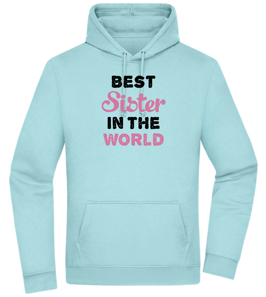 Best Sister in the World Design - Premium Essential Unisex Hoodie_POOL BLUE_front