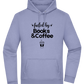 Books and Coffee Design - Premium Essential Unisex Hoodie_BLUE_front