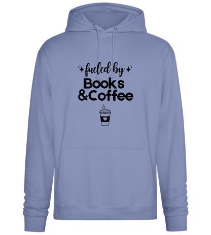 Books and Coffee Design - Premium Essential Unisex Hoodie_BLUE_front