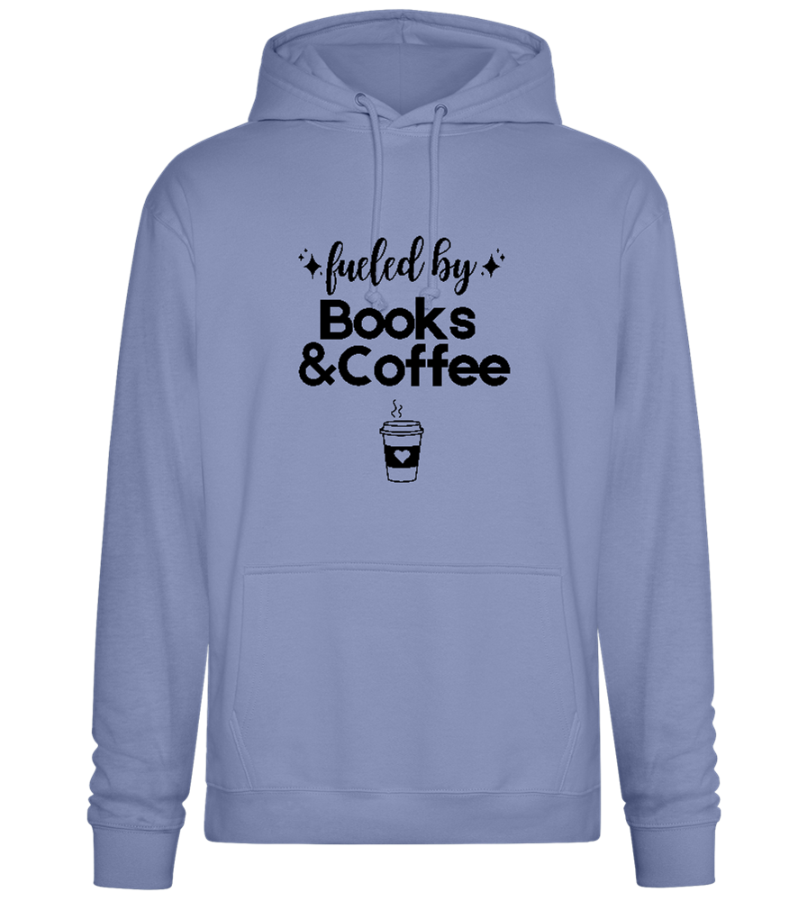 Books and Coffee Design - Premium Essential Unisex Hoodie_BLUE_front