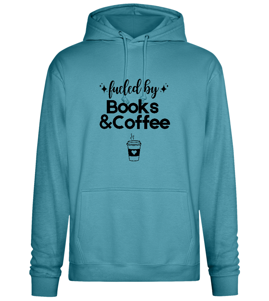 Books and Coffee Design - Premium Essential Unisex Hoodie_POOL BLUE_front