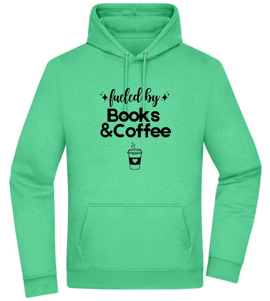 Books and Coffee Design - Premium Essential Unisex Hoodie_SPRING GREEN_front