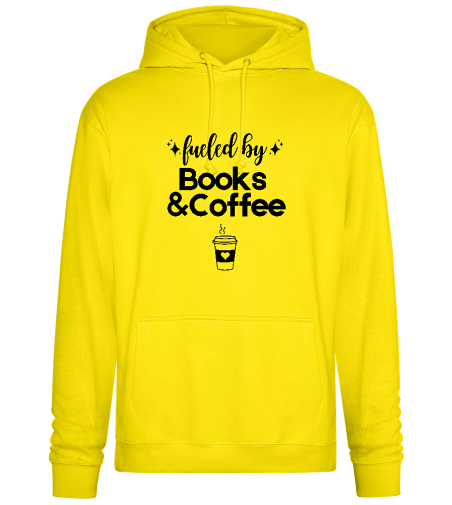 Books and Coffee Design - Premium Essential Unisex Hoodie_YELLOW_front