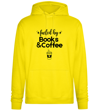 Books and Coffee Design - Premium Essential Unisex Hoodie_YELLOW_front