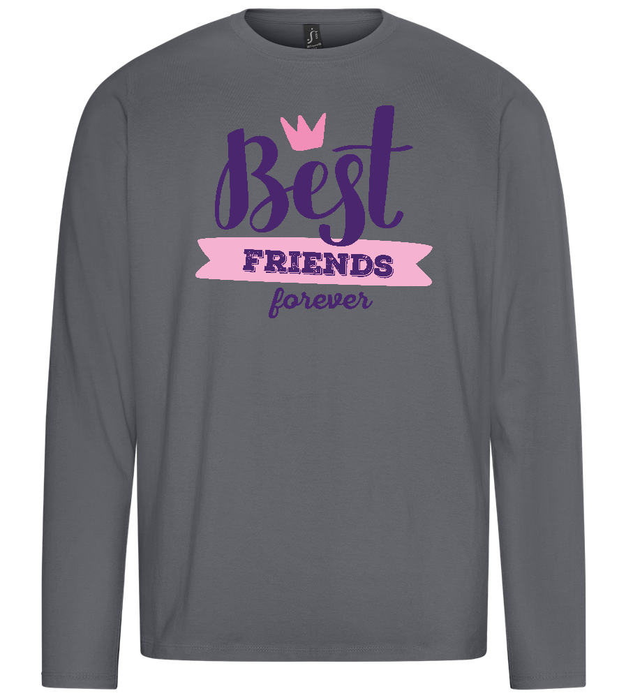 Best Friends Forever 1 Design - Premium men's long sleeve t-shirt_MOUSE GREY_front