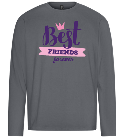 Best Friends Forever 1 Design - Premium men's long sleeve t-shirt_MOUSE GREY_front