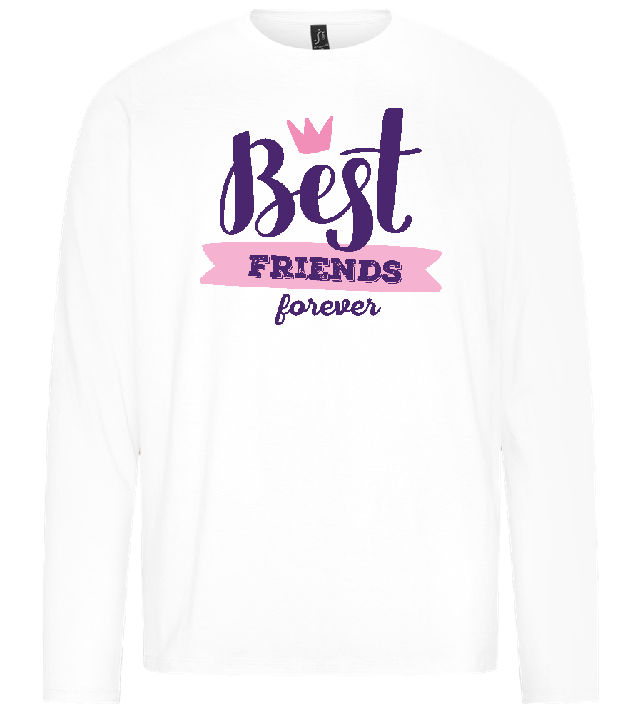 Best Friends Forever 1 Design - Premium men's long sleeve t-shirt_WHITE_front