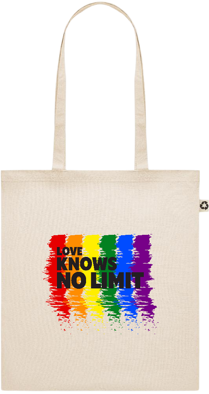 Love Knows No Limits Design - Recycled cotton shopping bag_BEIGE_front