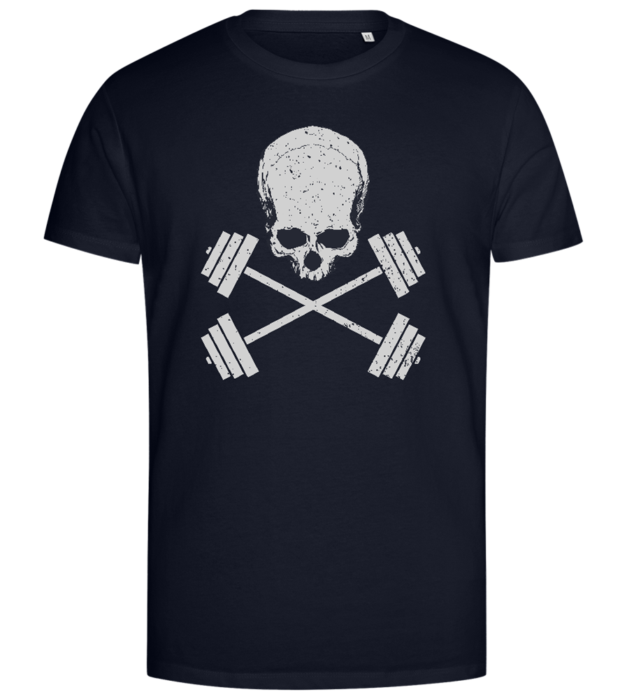 Power and Bones Design - Premium men's close fitting t-shirt_FRENCH NAVY_front