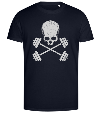 Power and Bones Design - Premium men's close fitting t-shirt_FRENCH NAVY_front