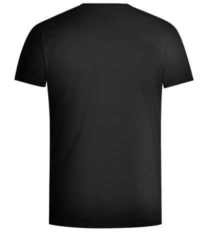 Power and Bones Design - Premium men's close fitting t-shirt_DEEP BLACK_back