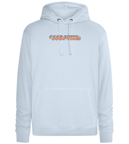 Good Vibes Rainbow Design - Premium unisex hoodie_CREAMY BLUE_front