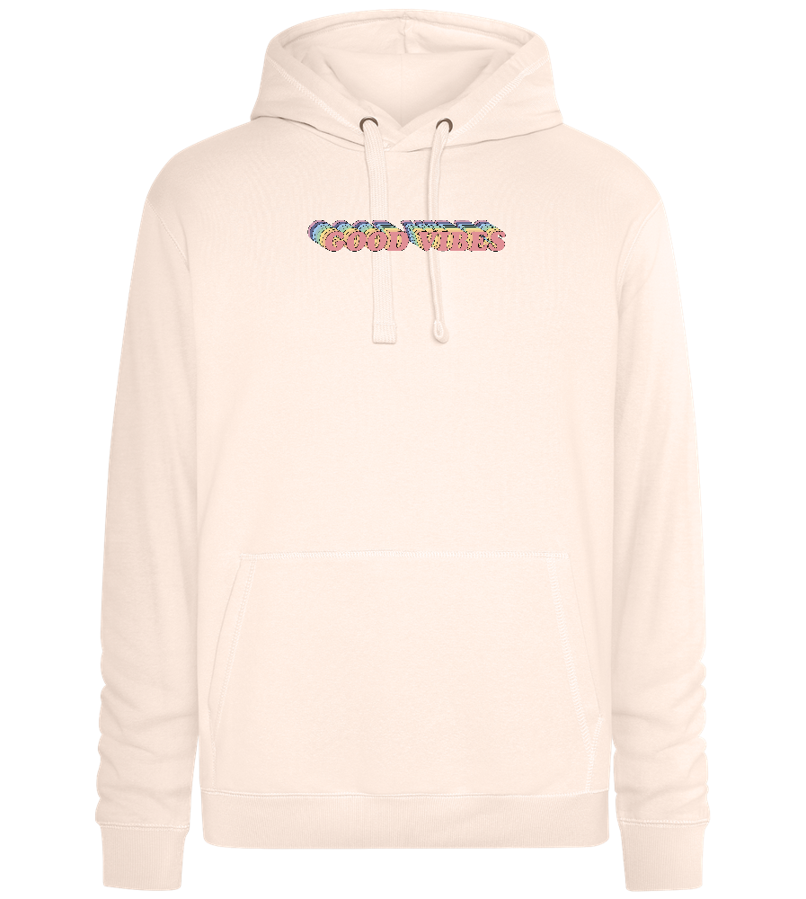 Good Vibes Rainbow Design - Premium unisex hoodie_LIGHT PEACH ROSE_front