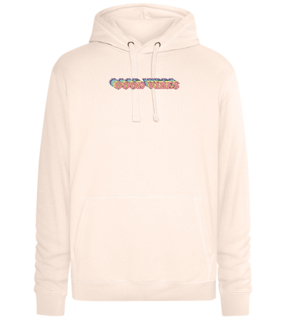 Good Vibes Rainbow Design - Premium unisex hoodie_LIGHT PEACH ROSE_front