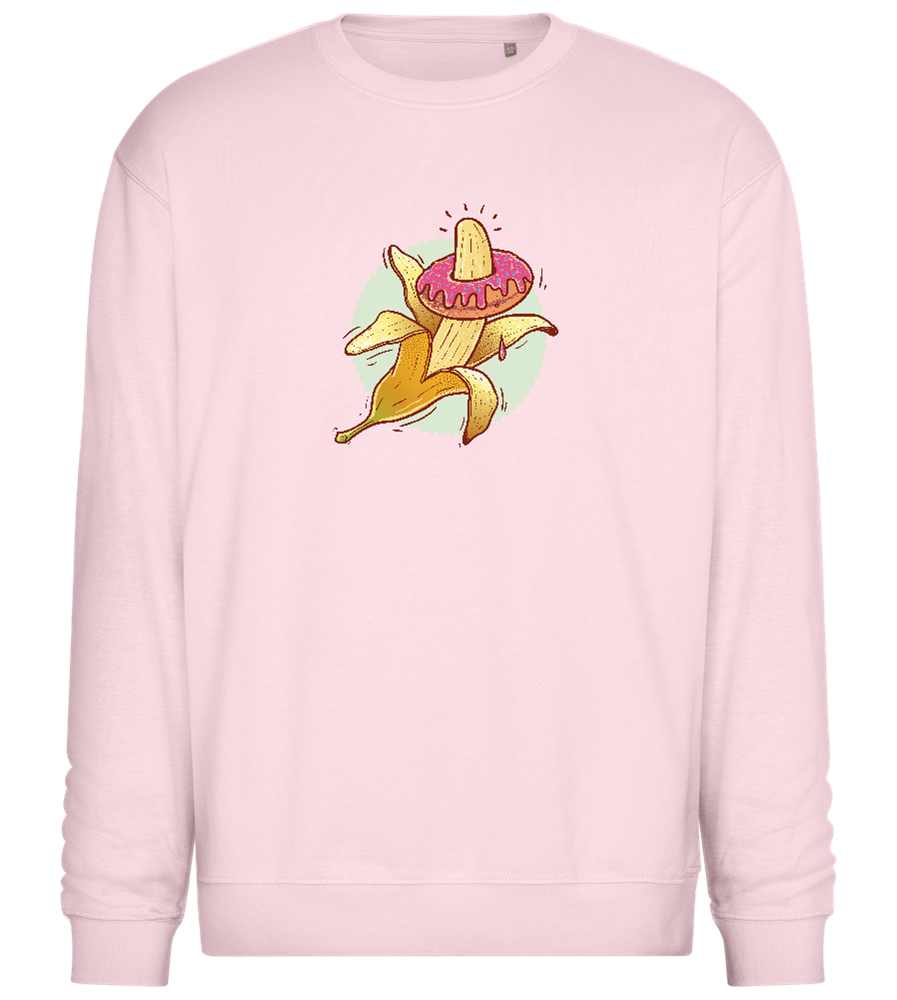 Banana Donut Design - Comfort Essential Unisex Sweater_LIGHT PEACH ROSE_front