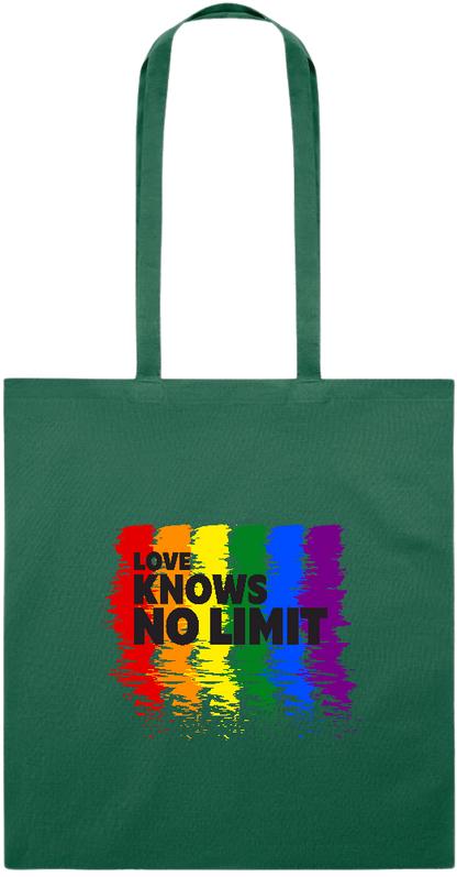 Love Knows No Limits Design - Essential colored event tote bag_DARK GREEN_front