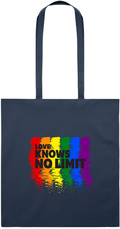 Love Knows No Limits Design - Essential colored event tote bag_FRENCH NAVY_front