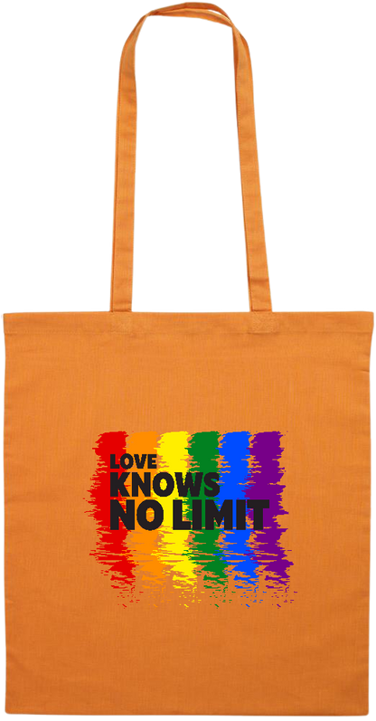 Love Knows No Limits Design - Essential colored event tote bag_ORANGE_front